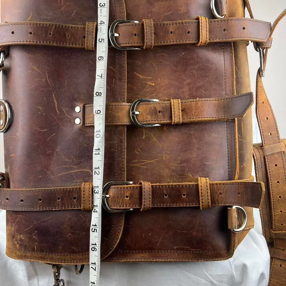 Large Leather Brown Laptop Brifcase Bag Men’s